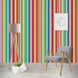 Retro Vertical Stripes Wallpaper & Surface Covering (Peel & Stick - Repositionable)