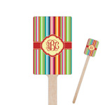 Retro Vertical Stripes Rectangle Wooden Stir Sticks (Personalized)