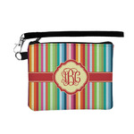 Retro Vertical Stripes Wristlet ID Case w/ Monogram