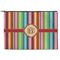 Retro Vertical Stripes Zipper Pouch Large (Front)