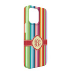 Retro Vertical Stripes iPhone Case - Plastic - iPhone 13 (Personalized)