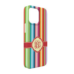 Retro Vertical Stripes iPhone Case - Plastic - iPhone 13 Pro (Personalized)