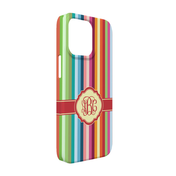 Custom Retro Vertical Stripes iPhone Case - Plastic - iPhone 13 Pro (Personalized)