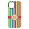 Retro Vertical Stripes iPhone 15 Plus Tough Case - Back