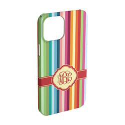 Retro Vertical Stripes iPhone Case - Plastic - iPhone 15 Pro (Personalized)