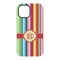 Retro Vertical Stripes iPhone 15 Tough Case - Back