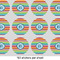 Retro Horizontal Stripes 1" Multipurpose Round Labels - Sheet