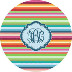 Retro Horizontal Stripes Multipurpose Round Labels - 1" (Personalized)