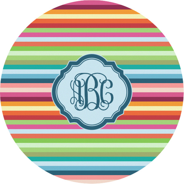 Custom Retro Horizontal Stripes Multipurpose Round Labels - 1" (Personalized)