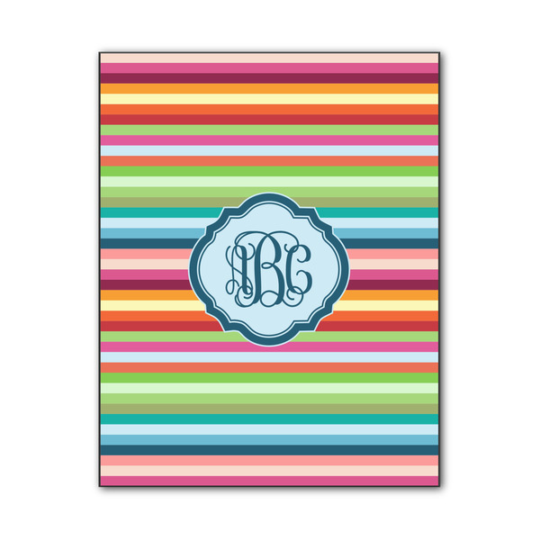 Custom Retro Horizontal Stripes Wood Print - 11x14 (Personalized)