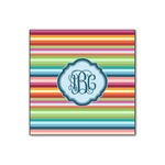 Retro Horizontal Stripes Wood Print - 12x12 (Personalized)