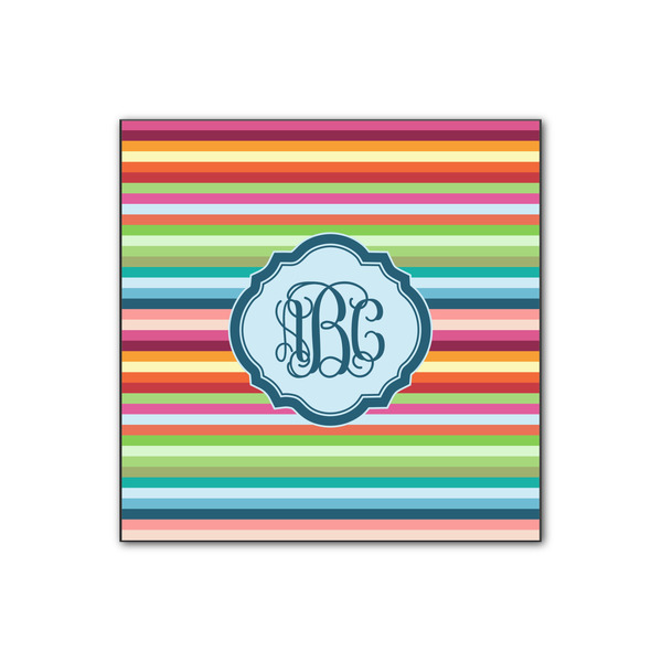 Custom Retro Horizontal Stripes Wood Print - 12x12 (Personalized)