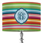 Retro Horizontal Stripes 16" Drum Lamp Shade - Fabric (Personalized)