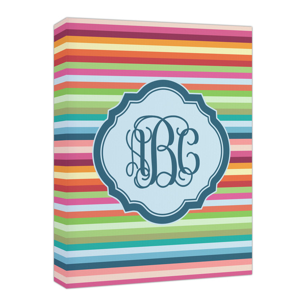 Custom Retro Horizontal Stripes Canvas Print - 16x20 (Personalized)