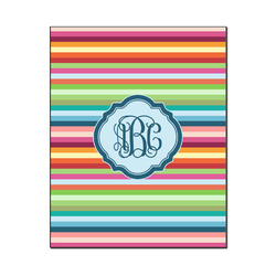 Retro Horizontal Stripes Wood Print - 16x20 (Personalized)