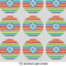 Retro Horizontal Stripes 2" Multipurpose Round Labels - Sheet