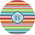 Retro Horizontal Stripes Multipurpose Round Labels - 2" (Personalized)