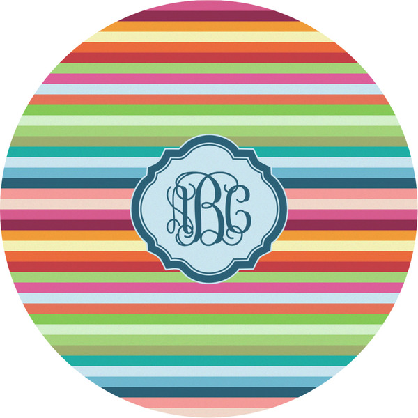 Custom Retro Horizontal Stripes Multipurpose Round Labels - 2" (Personalized)