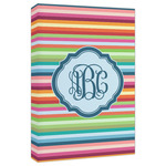 Retro Horizontal Stripes Canvas Print - 20x30 (Personalized)