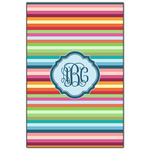 Retro Horizontal Stripes Wood Print - 20x30 (Personalized)