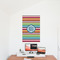 Retro Horizontal Stripes 24x36 - Matte Poster - On the Wall