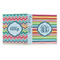 Retro Horizontal Stripes 3 Ring Binders - Full Wrap - 1" - OPEN OUTSIDE