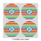 Retro Horizontal Stripes 4" Multipurpose Round Labels - Sheet