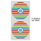 Retro Horizontal Stripes 5" Multipurpose Round Label - Sheet