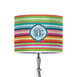 Retro Horizontal Stripes 8" Drum Lamp Shade - Poly-film (Personalized)