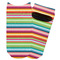 Retro Horizontal Stripes Adult Ankle Socks - Single Pair - Front and Back