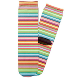 Retro Horizontal Stripes Adult Crew Socks