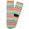 Retro Horizontal Stripes Adult Crew Socks - Single Pair - Front and Back