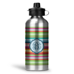 Retro Horizontal Stripes Water Bottle - Aluminum - 20 oz (Personalized)
