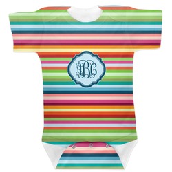 Retro Horizontal Stripes Baby Bodysuit 12-18 (Personalized)