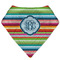 Retro Horizontal Stripes Bandana Folded Flat