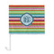 Retro Horizontal Stripes Car Flag - Large - FRONT