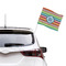 Retro Horizontal Stripes Car Flag - Large - LIFESTYLE