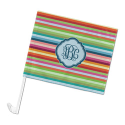 Retro Horizontal Stripes Car Flag - Large (Personalized)