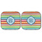 Retro Horizontal Stripes Car Sun Shades - FRONT