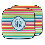 Retro Horizontal Stripes Car Sun Shade - Two Piece (Personalized)