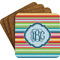 Retro Horizontal Stripes Coaster Set (Personalized)