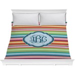 Retro Horizontal Stripes Comforter - King (Personalized)