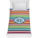 Retro Horizontal Stripes Comforter - Twin (Personalized)