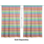 Retro Horizontal Stripes Curtain Panel - Custom Size