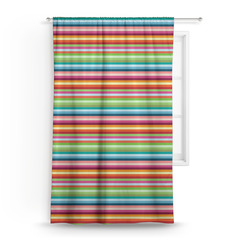 Retro Horizontal Stripes Curtain Panel - Custom Size