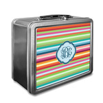 Retro Horizontal Stripes Lunch Box w/ Monogram