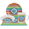 Retro Horizontal Stripes Dinner Set - 4 Pc (Personalized)