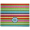 Retro Horizontal Stripes Dog Food Mat - Large without Bowls