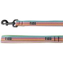 Retro Horizontal Stripes Dog Leash - 6 ft (Personalized)