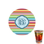 Retro Horizontal Stripes Printed Drink Topper - 1.5" (Personalized)